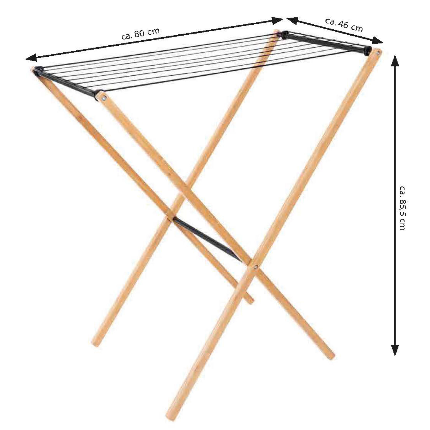 Сушарка для білизни підлогова Casa Si Bamboo Dryer S Braun (CS92303W06) — фото 9
